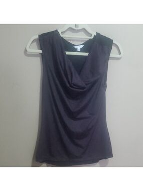 Reitmans Black Draped Sleeveless Blouse Size Small